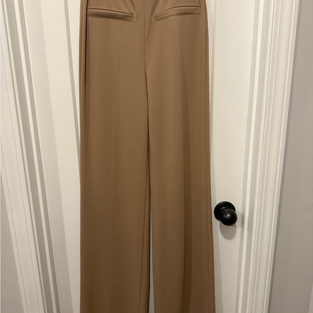 Fashion Nova Tan Wide-Leg Dress Pants